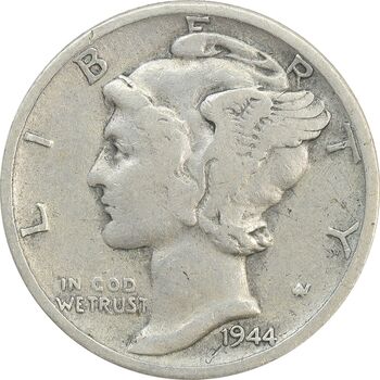سکه 1 دایم 1944S مرکوری - VF25 - آمریکا