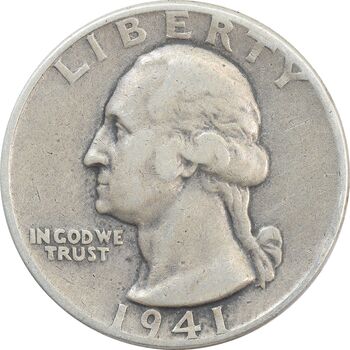 سکه کوارتر دلار 1941 واشنگتن - VF35 - آمریکا