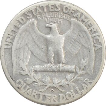سکه کوارتر دلار 1947D واشنگتن - VF30 - آمریکا