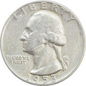 سکه کوارتر دلار 1953D واشنگتن - VF25 - آمریکا
