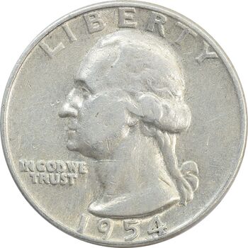 سکه کوارتر دلار 1954 واشنگتن - VF30 - آمریکا