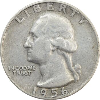 سکه کوارتر دلار 1956D واشنگتن - VF30 - آمریکا
