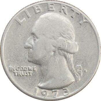 سکه کوارتر دلار 1973D واشنگتن - VF30 - آمریکا