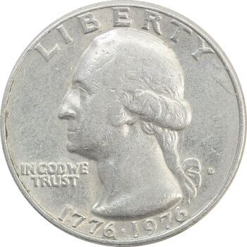 سکه کوارتر دلار 1976D جشن دویست سالگی واشنگتن - VF35 - آمریکا