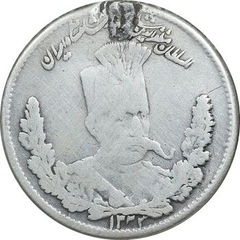 سکه 1000 دینار 1323 تصویری - F - مظفرالدین شاه