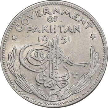 سکه 1/4 روپیه 1951 دامنیون (قلمرو) - ماه و ستاره به سمت راست - MS61 - پاکستان