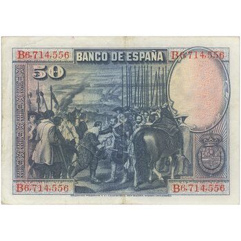 اسکناس 50 پزتا 1928 آلفونسوی سیزدهم - تک - EF45 - اسپانیا
