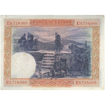 اسکناس 100 پزتا 1925 آلفونسوی سیزدهم - تک - EF - اسپانیا