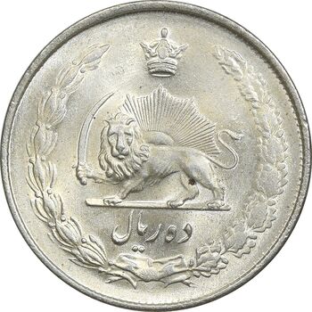 سکه 10 ریال 1324 - MS63 - محمد رضا شاه