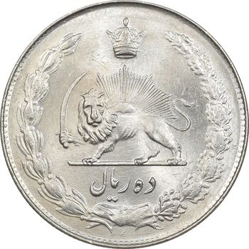 سکه 10 ریال 1343 - ضخیم - MS65 - محمد رضا شاه