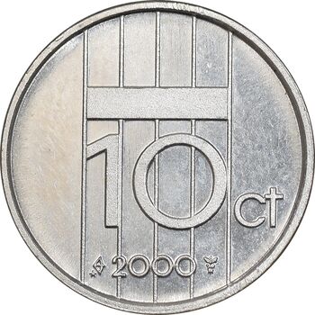 سکه 10 سنت 2000 بئاتریکس - MS63 - هلند