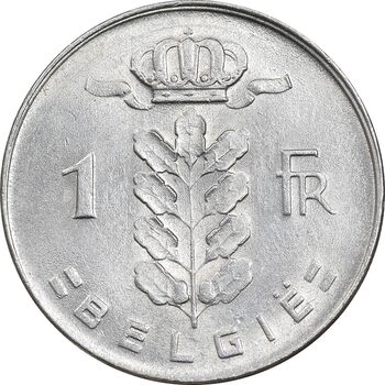 سکه 1 فرانک 1975 بودئون یکم - نوشته هلندی - MS62 - بلژیک