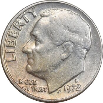 سکه 1 دایم 1972D روزولت - EF45 - آمریکا