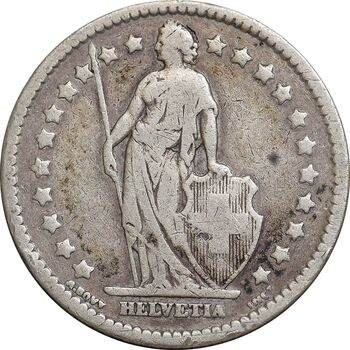 سکه 1 فرانک 1909 دولت فدرال - VF35 - سوئیس