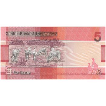 اسکناس 5 دالاسی 2023 جمهوری - تک - UNC64 - گامبیا