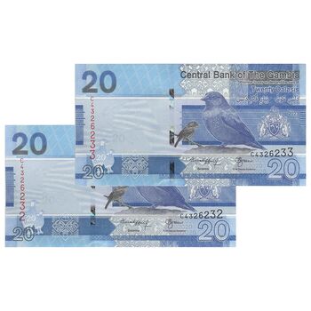 اسکناس 20 دالاسی 2023 جمهوری - جفت - UNC64 - گامبیا