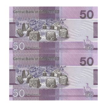 اسکناس 50 دالاسی 2023 جمهوری - جفت - UNC64 - گامبیا