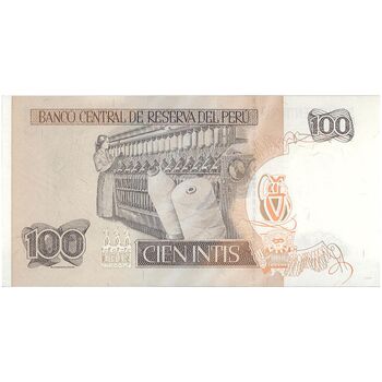اسکناس 100 اینتیس 1987 (26 ژوئن) جمهوری - تک - UNC64 - پرو
