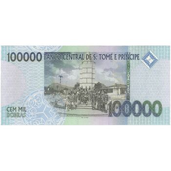 اسکناس 100000 دوبرا 2013 جمهوری دموکراتیک - تک - UNC63 - سائوتومه و پرنسیپ
