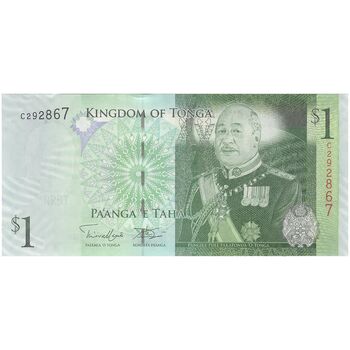 اسکناس 1 پاآنگا بدون تاریخ (2009) توپوی پنجم - تک - UNC63 - تونگا