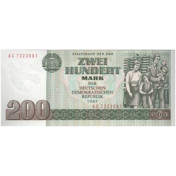 اسکناس 200 مارک 1985 جمهوری دموکراتیک - تک - UNC63 - آلمان
