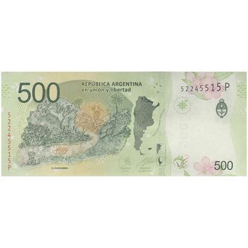 اسکناس 500 پزو بدون تاریخ (2020-2022) جمهوری فدرال - MAP, SM - تک - UNC63 - آرژانتین