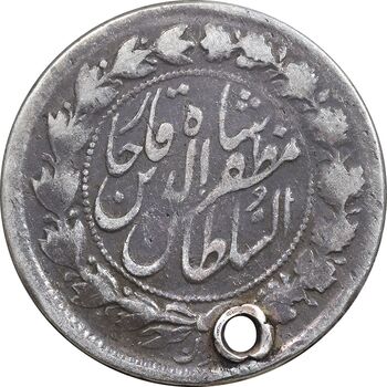 سکه 500 دینار 1322 خطی - 11322 ارور تاریخ - VF - مظفرالدین شاه