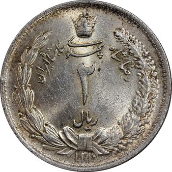 سکه 2 ریال 1310 - MS63 - رضا شاه