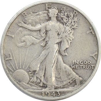 سکه نیم دلار 1943S نماد آزادی - VF25 - آمریکا