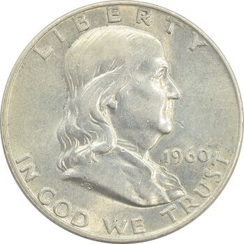 سکه نیم دلار 1960D فرانکلین - AU50 - آمریکا