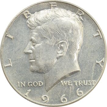 سکه نیم دلار 1966 کندی - AU50 - آمریکا