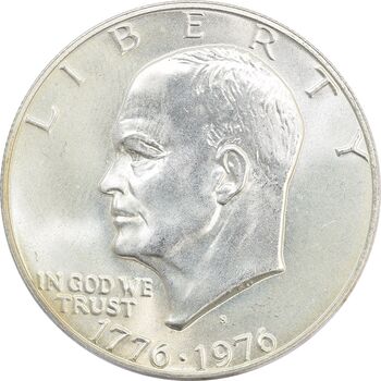 سکه نقره یک دلار 1976 جشن دویست سالگی آمریکا - MS64 - آمریکا