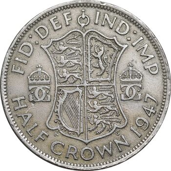 سکه 1/2 کرون 1947 جرج ششم - EF40 - انگلستان