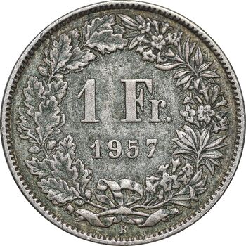 سکه 1 فرانک 1957 دولت فدرال - EF40 - سوئیس