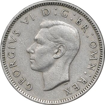 سکه 1 شیلینگ 1948 جرج ششم - تیپ 2 - EF45 - انگلستان