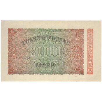 اسکناس 20000 مارک 1923 جمهوری وایمار - تک - AU - آلمان