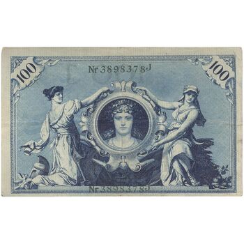 اسکناس 100 مارک 1908 ویلیام دوم - تک - VF - آلمان
