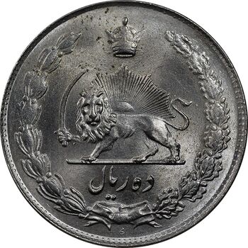 سکه 10 ریال 1343 - ضخیم - MS64 - محمد رضا شاه