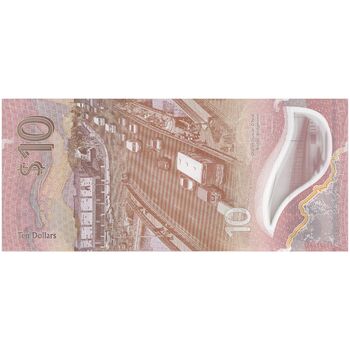 اسکناس 10 دلار 2022 جمهوری - تک - UNC65 - باربادوس