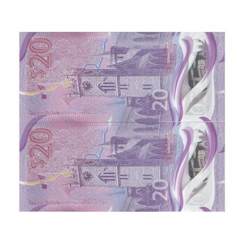 اسکناس 20 دلار 2022 جمهوری - جفت - UNC65 - باربادوس