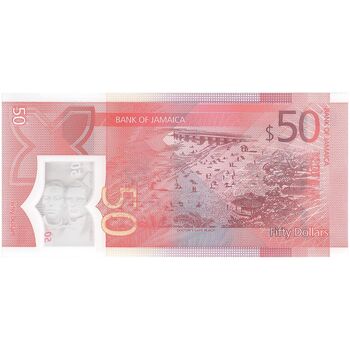 اسکناس 50 دلار 2022 الیزابت دوم - تک - UNC65 - جامائیکا