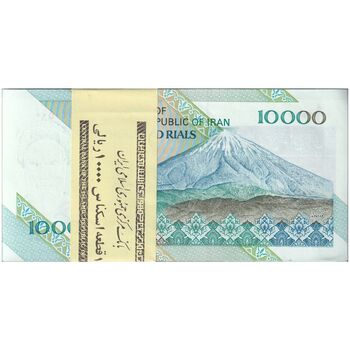 بسته اسکناس 10000 ریال امام (جعفری - شیبانی) - UNC - جمهوری اسلامی