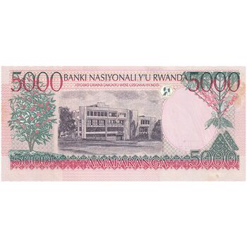 اسکناس 5000 فرانک 1998 جمهوری - تک - UNC65 - رواندا