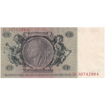 اسکناس 50 مارک 1933 رایش سوم - تک - UNC62 - آلمان