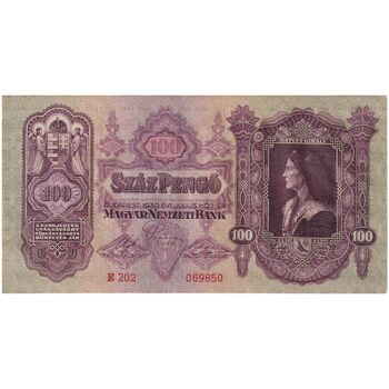 اسکناس 100 پنگو 1930 میکلوش هورتی - تک - UNC62 - مجارستان