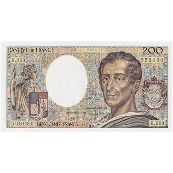 اسکناس 200 فرانک 1989 جمهوری پنجم - تک - UNC61 - فرانسه