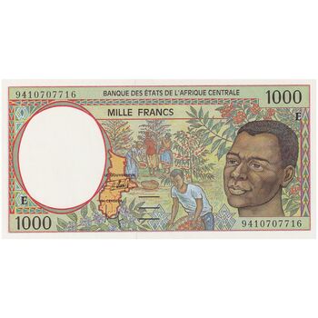 اسکناس 1000 فرانک 1994 - تک - UNC65 - آفریقای مرکزی (کامرون)