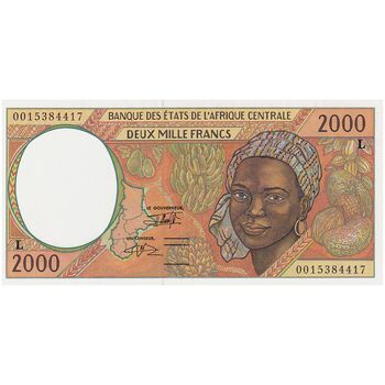 اسکناس 2000 فرانک 2000 - تک - UNC65 - آفریقای مرکزی (گابن)