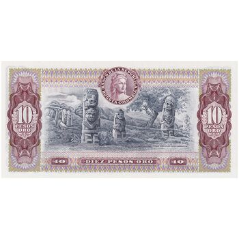 اسکناس 10 اورو پزو 1980 جمهوری - تک - UNC65 - کلمبیا