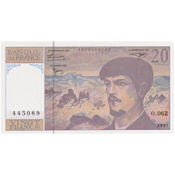 اسکناس 20 فرانک 1997 جمهوری پنجم - تک - UNC64 - فرانسه